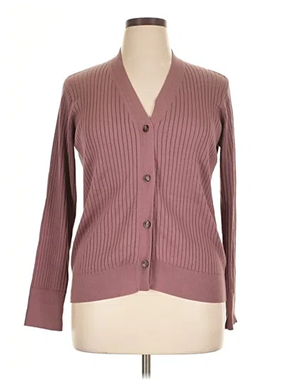 Pre-owned Brass Cardigan Sweater In Burgundy