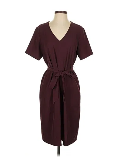 Pre-owned Brass Casual Dress In Burgundy