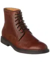 Brass Mark Plain Toe Leather Boot In Brown