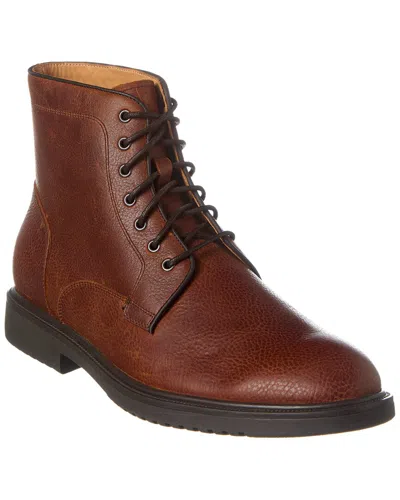 BRASS MARK BRASS MARK PLAIN TOE LEATHER BOOT