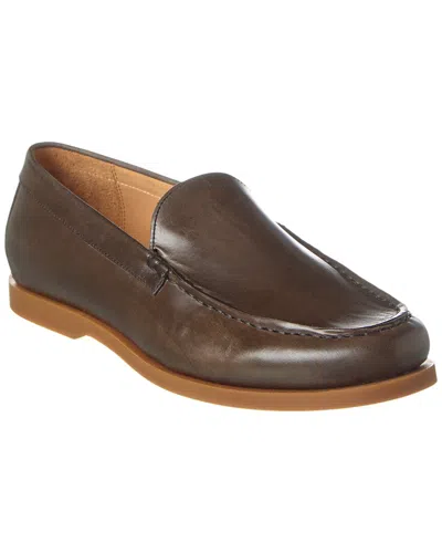 Brass Mark Trail Leather Loafer In Grey
