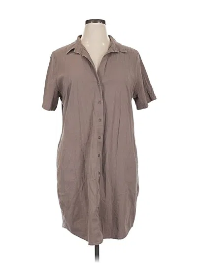 Pre-owned Brass Short Sleeve Button Down Shirt In Brown