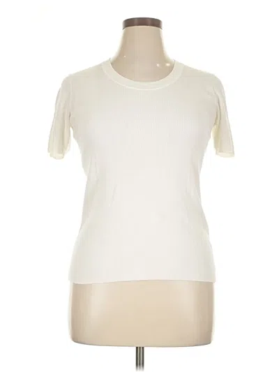 Pre-owned Brass Short Sleeve Turtleneck In White