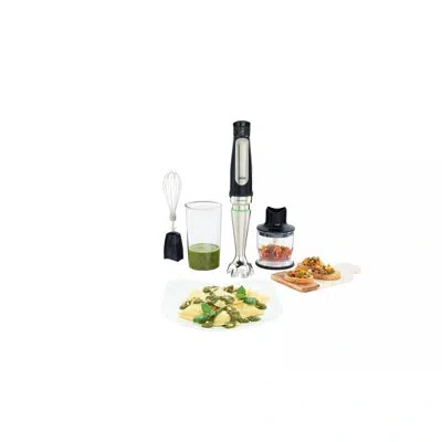 Braun Multiquick 7 Smart-speed Hand Blender With 500 Watts Of Power, Whisk, And 1.5-cup Chopper In Black;clear;stainless Steel