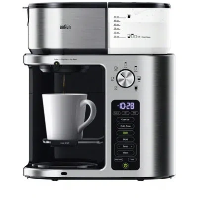 Braun Multiserve Plus 10- Cup Pod Free Drip Coffee Maker In Stainless Steel;black