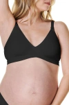 Bravado Designs V-neck Wireless Maternity/nursing Bra In Black