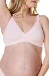 Bravado Designs V-neck Wireless Maternity/nursing Bra In Chalk Pink