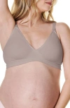 Bravado Designs V-neck Wireless Maternity/nursing Bra In Sand