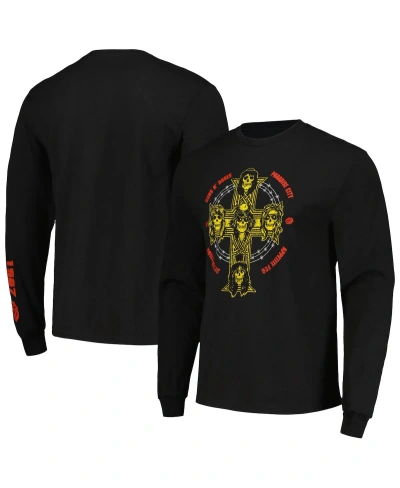 Bravado Men's And Women's Black Guns N Roses Appetite Cross Long Sleeve T-shirt