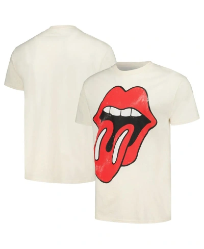 Bravado Men's And Women's Cream Rolling Stones Evolution And Lonesome Blue T-shirt