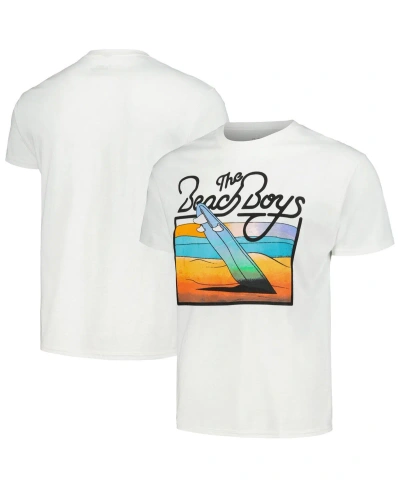 Bravado Men's And Women's White The Beach Boys Sunset Surfboard T-shirt