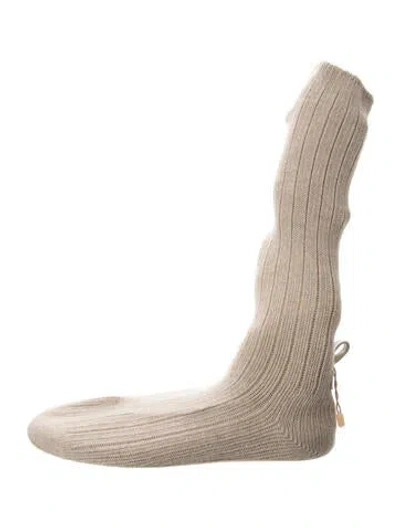 Pre-owned Brave Pudding Boots In Neutral