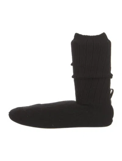Pre-owned Brave Pudding Slippers In Black