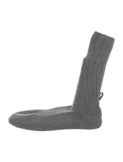 Pre-owned Brave Pudding Slippers In Grey