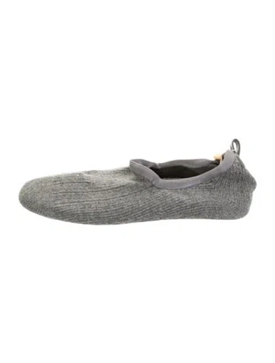Pre-owned Brave Pudding Slippers In Silver
