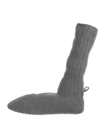 Pre-owned Brave Pudding Sock Boots In Gray
