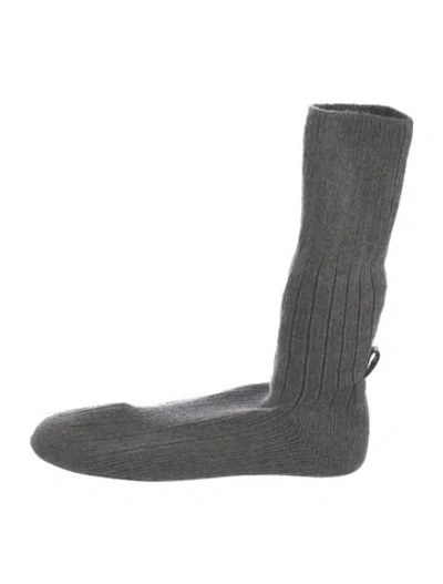 Pre-owned Brave Pudding Sock Boots In Gray