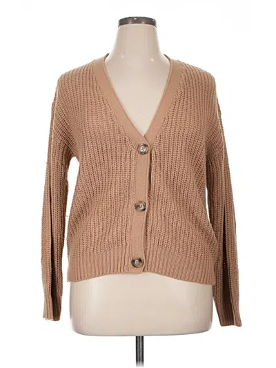 Pre-owned Brave Soul Cardigan Sweater In Tan