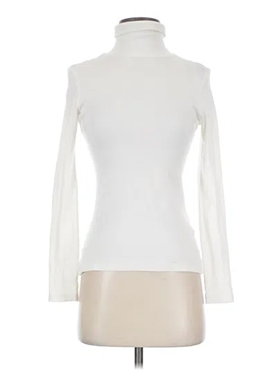 Pre-owned Brave Soul Long Sleeve Turtleneck In Ivory