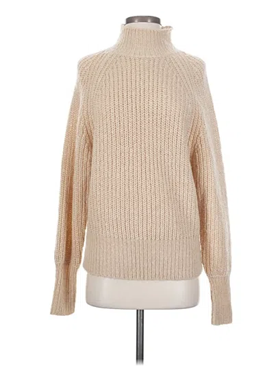Pre-owned Brave Soul Turtleneck Sweater In Tan