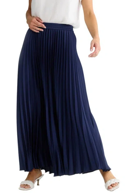 Brave + True Brave+true Alias Pleated Maxi Skirt In Blue
