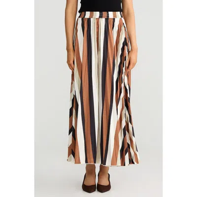 Brave + True Brave+true Alias Pleated Maxi Skirt In Brown