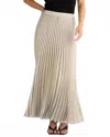 Brave + True Alias Pleated Skirt In Champagne In Neutral