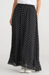 Brave + True Alias Polka Dot Skirt In Black In Black