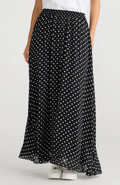 Brave + True Brave+true Alias Polka Dot Maxi Skirt In Multi