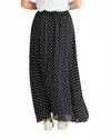 Brave + True Alias Polka Dot Skirt In Black In Black