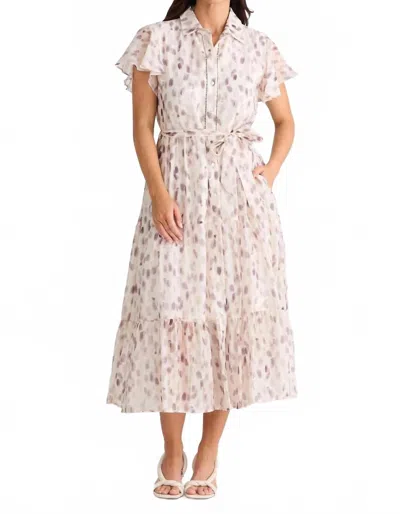 Brave + True Alice Short Sleeve Dress In Watermark In Pink