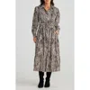Brave + True Brave+true Alice Zebra Print Long Sleeve Shirtdress In Zigby