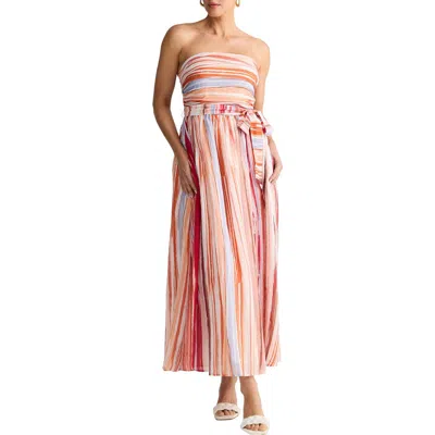 Brave + True Brave+true Avalon Strapless Maxi Dress In Multi