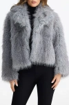 Brave + True Brave+true Bertoli Faux Fur Jacket In Gray