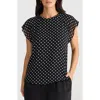 BRAVE + TRUE BRAVE+TRUE BOULEVARD POLKA DOT CAP SLEEVE TOP