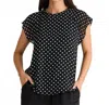 Brave + True Boulevard Top In Polka Dot In Black