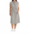 Brave + True Brave+true Portia Directional Stripe Maxi Shirtdress In Gray