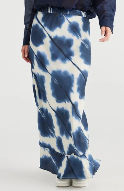 Brave + True Brave+true Corrine Bias Cut Maxi Skirt In Flower Bomb