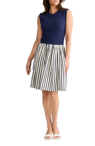 Brave + True Brave+true Daphne Sleeveless Fit & Flare Dress In Blue