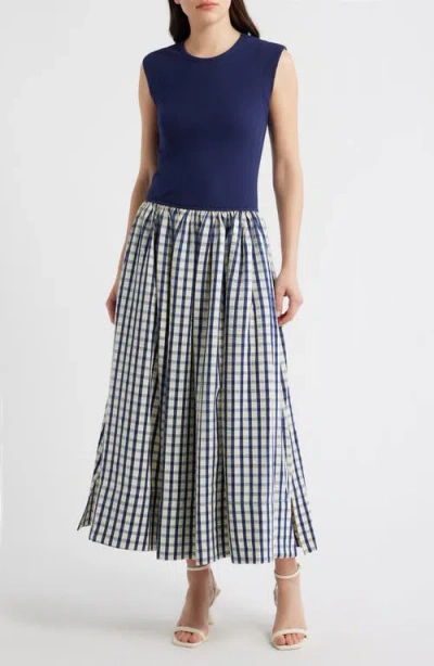 Brave + True Brave+true Daphne Sleeveless Midi Dress In Blue