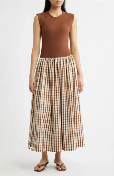 Brave + True Brave+true Daphne Sleeveless Midi Dress In Brown