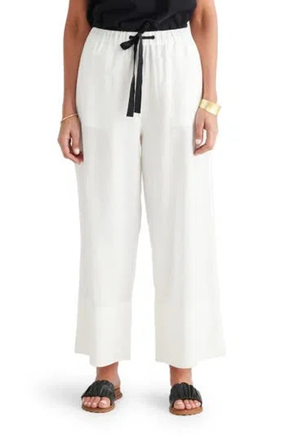 BRAVE + TRUE BRAVE+TRUE ELEVATE LINEN & COTTON DRAWSTRING PANTS