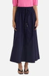 Brave + True Brave+true Eliza Tie Waist Maxi Skirt In Blue