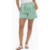 Brave + True Brave+true Esplande Stripe Pull-on Shorts In Green
