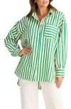 Brave + True Brave+true Ezra Patch Pocket Stripe Shirt In Multi