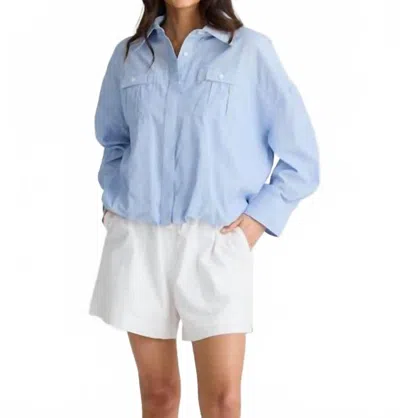 Brave + True Fisher Shirt In Blue Pinstripe