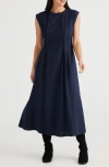 Brave + True Brave+true Fortuna Sleeveless A-line Dress In Navy