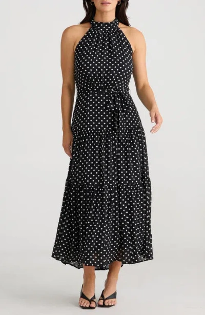 Brave + True Brave+true Greta Polka Dot Tiered Dress
