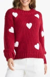Brave + True Brave+true Heart On My Sleeve Sweater In Red