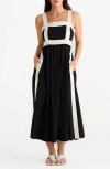 Brave + True Brave+true Jolie Contrast Trim Midi Dress
